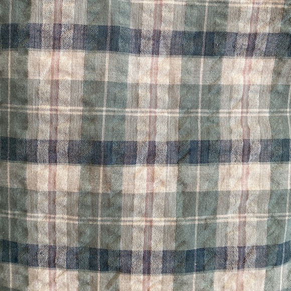 Madewell Plaid Puff-Sleeve Ruched Bodice Top Size X Large - Picture 7 of 10